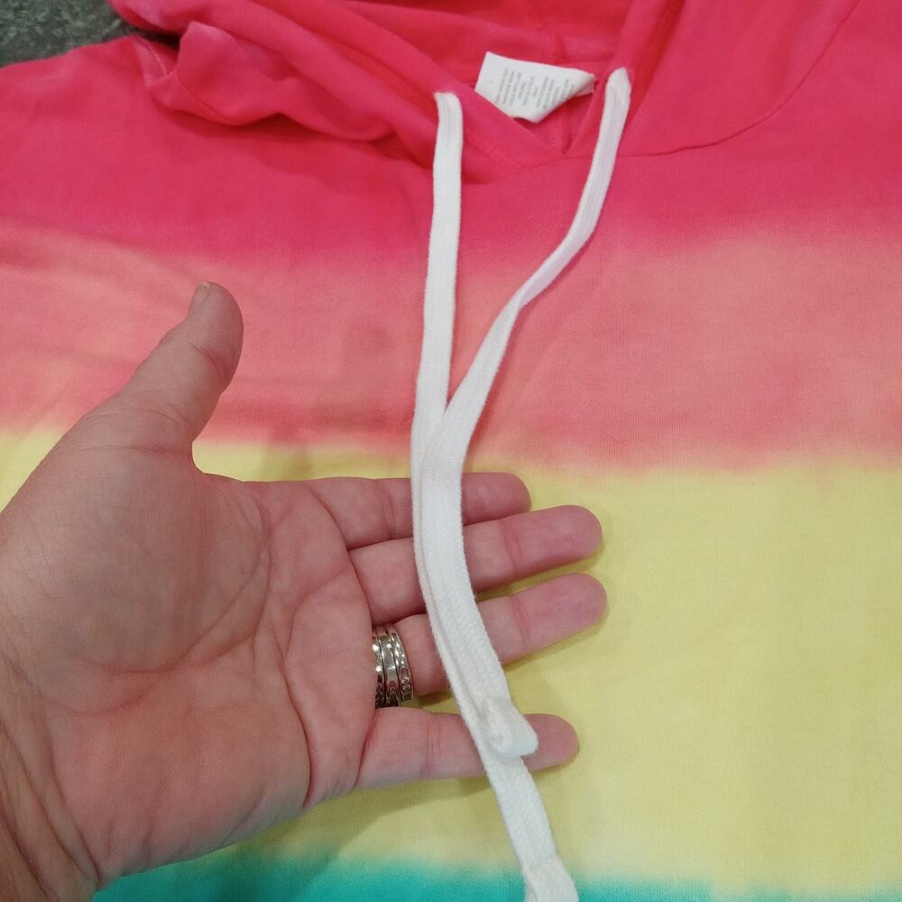 Livi Active Lane Bryant Plus Size 2x 18/20 Rainbow Stripe Pullover Hoodie Euc - Picture 4 of 10
